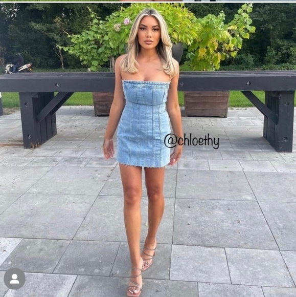 Zara Denim Mini Strapless Dress BlueSize S and L - Picture 8 of 16